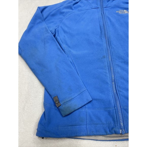 The North Face Fleece Jacket Sweatshirt Womens Size M Light Blue Full Zip - Picture 2 of 9